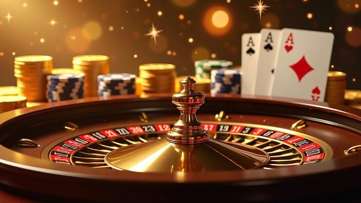 Live dealer casino table with multilingual interface